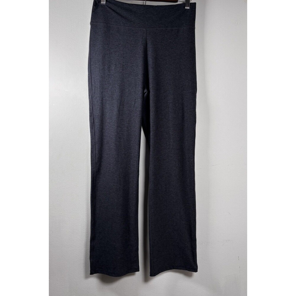 AMITY M Gray Wide Leg Leggings Stretch High Rise Pull On Yoga Lounge Minimalist